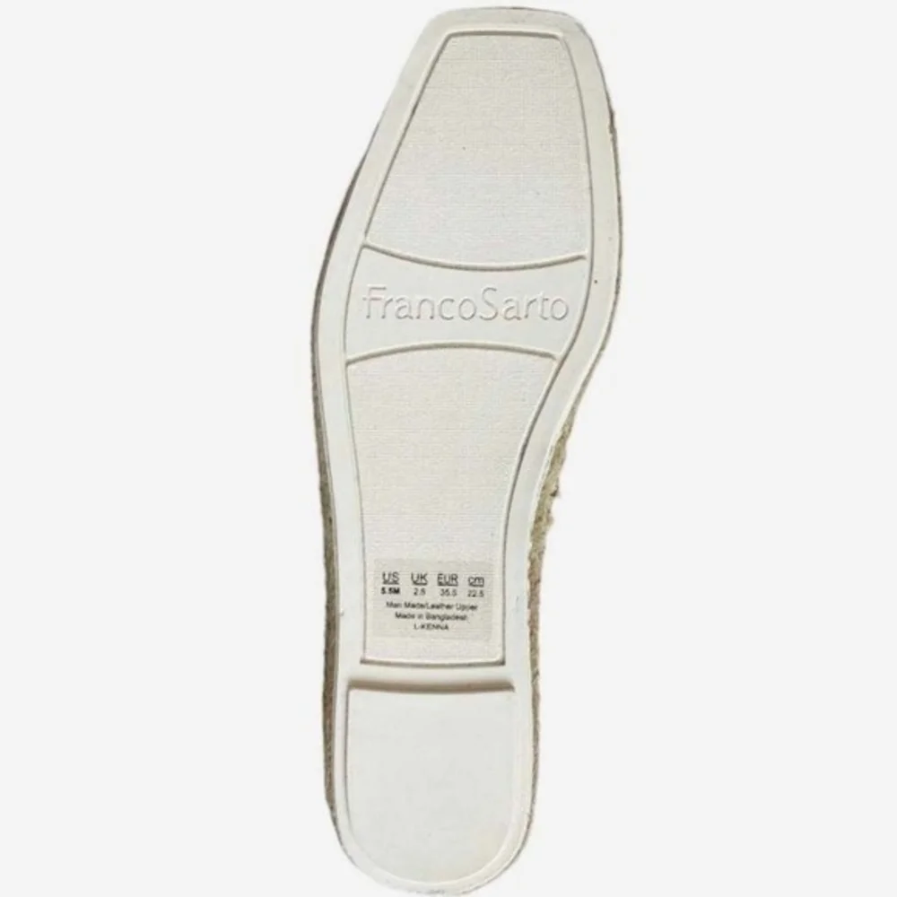 Franco Sarto Kenna Gold Crinkle Leather Espadrilles Slip On Loafers Size 5.5 NIB